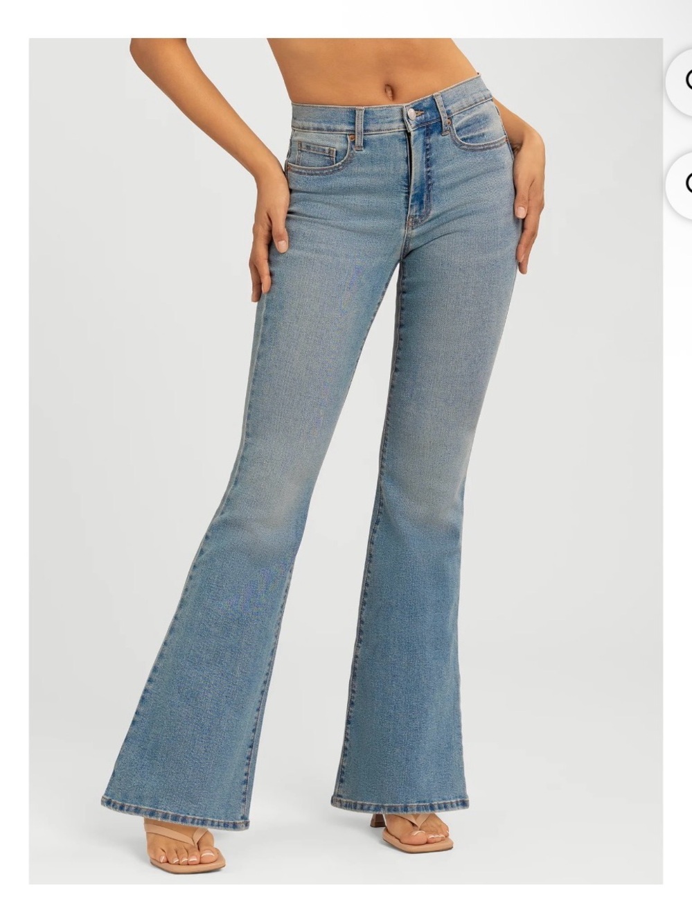 NEW Jessica Simpson Daisy Flare Fitted Jeans Medium Wash Denim SZ 4 | 27